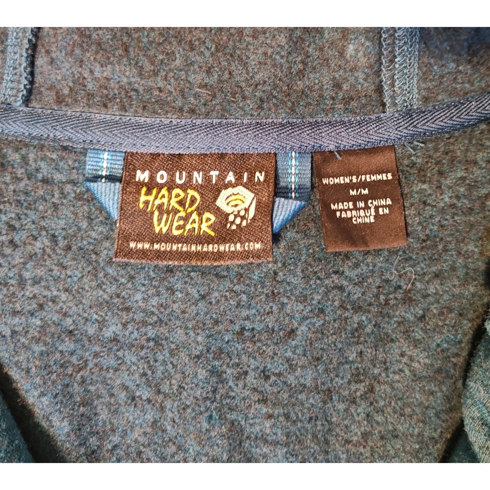 Mountain Hardwear Jacket Womens Med Teal Double Breasted Hooded Peacoat OL4947 - Picture 6 of 12